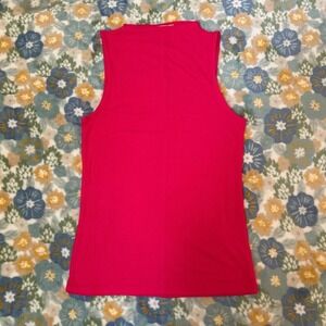 Zenana Hot Pink high neck tank top women's small